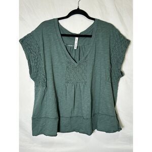 Belle Isle by Torrid Women's Plus Size 0 (2X) Smocked Trapeze Top Oversized